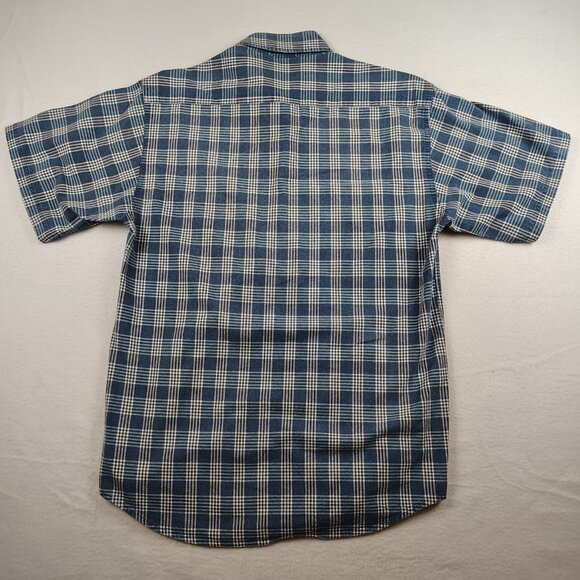 Vintage Mickey Inc Mickey Mouse Blue Plaid Button Up Shirt Mens Small - Picture 2 of 8